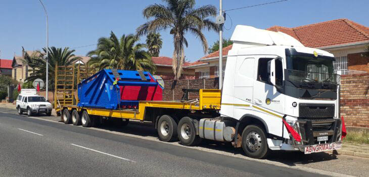 Lowbed transport Johannesburg to Cape town