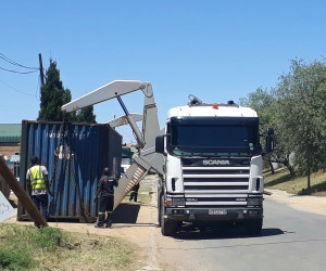 Sidelifter container Transport